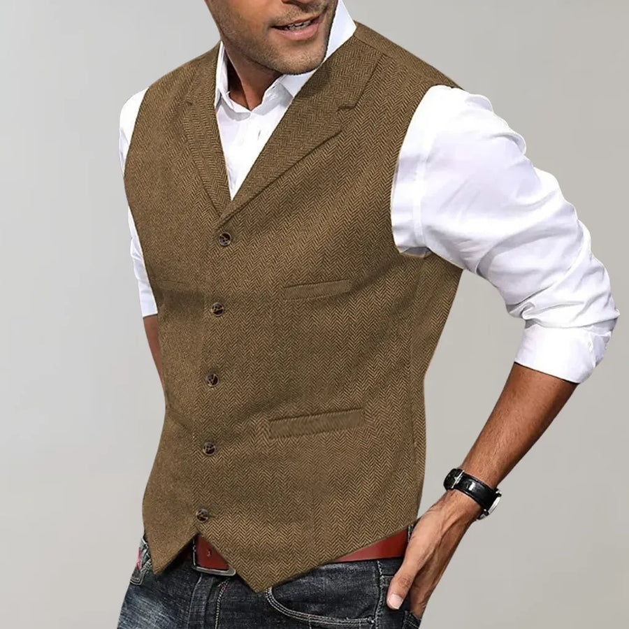 Men’s Formal Suit Vest – Slim Fit Waistcoat for Weddings & Business Attire