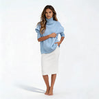 Women’s Classic Turtleneck Knit Sweater – Slim Fit Long Sleeve