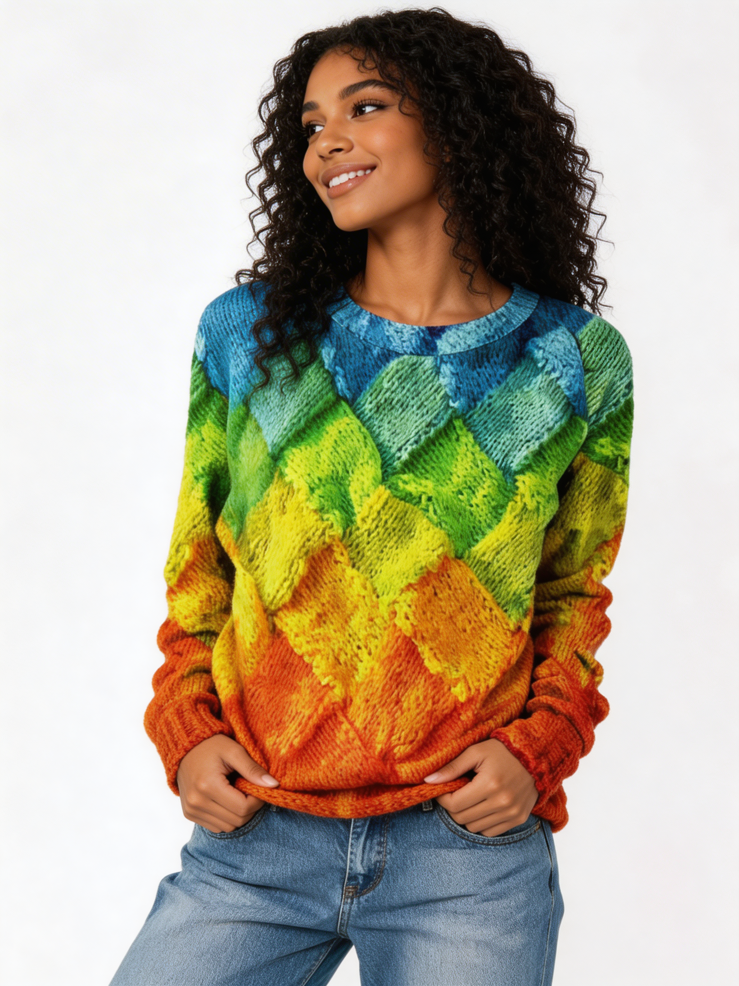 Women’s Acrylic Knit Sweater – Comfortable Everyday Fit