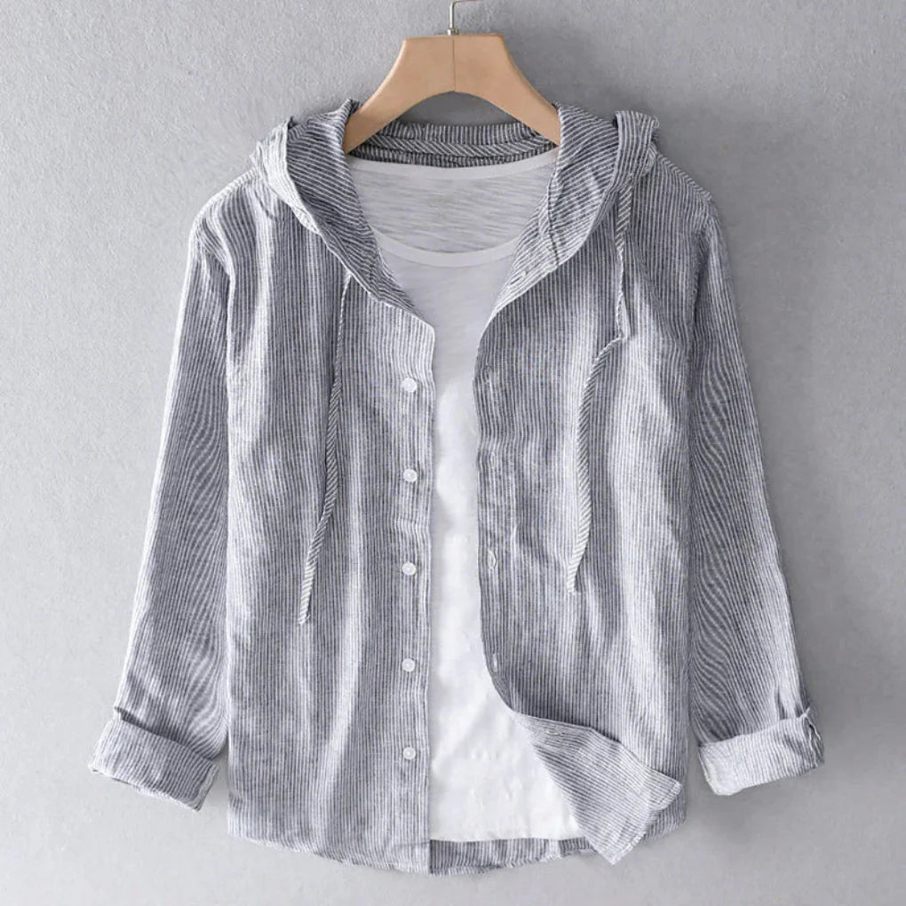 Women’s Linen Blend Button Front Relaxed Fit Blouse Shirt