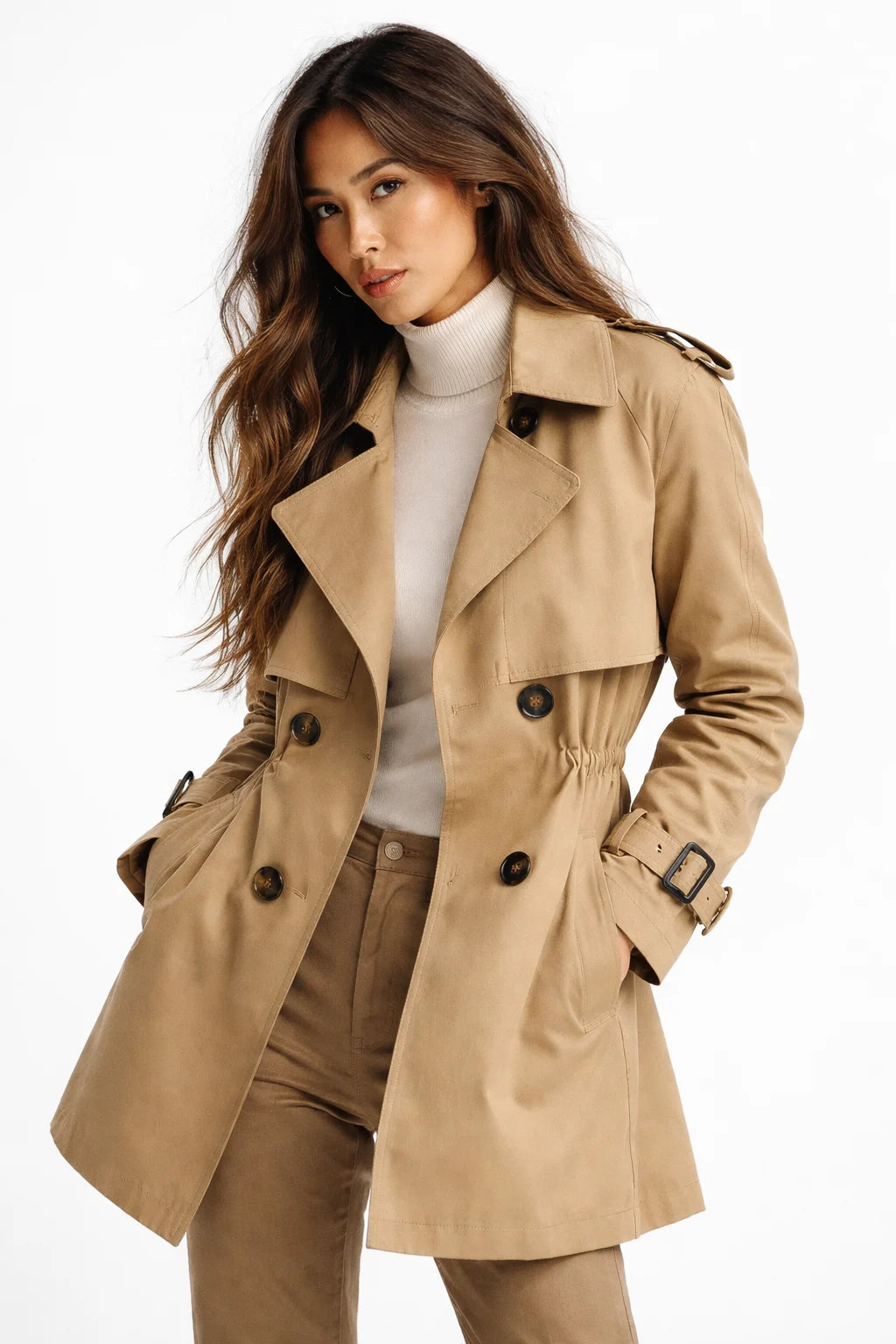 Women’s Classic Double-Breasted Trench Coat