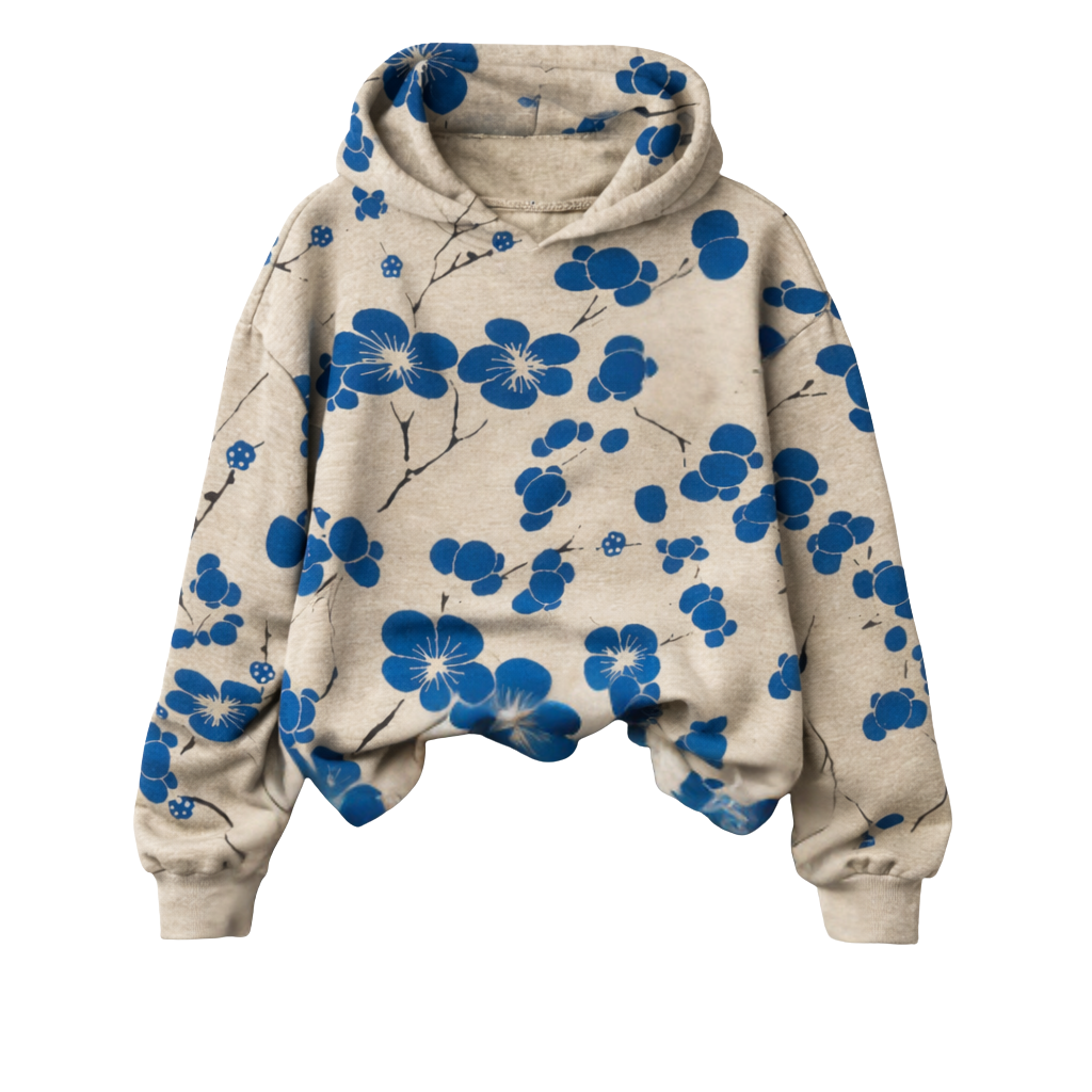 Women’s Lightweight Floral Hooded Sweater – Relaxed Layer