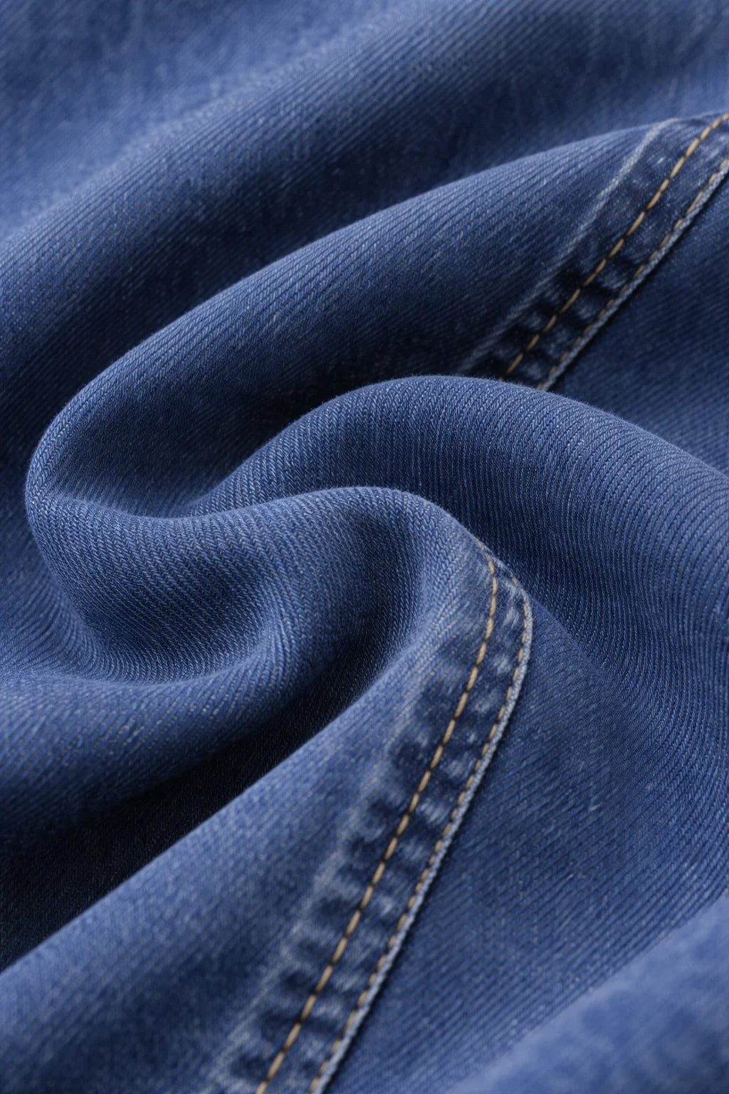 Women’s Long Denim Trench Coat with Full-Opening Front