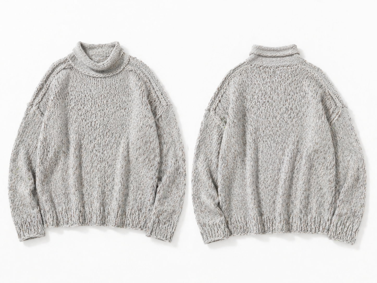 Women’s Oversized Knit Sweater – Relaxed Crew Neck Layer