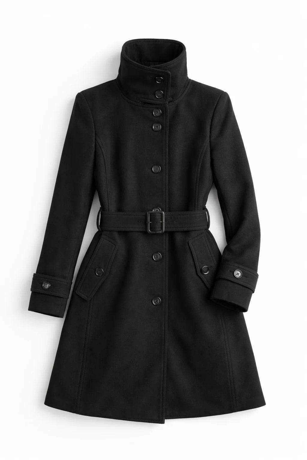 Women’s Quilted Trench Coat with Adjustable Waist