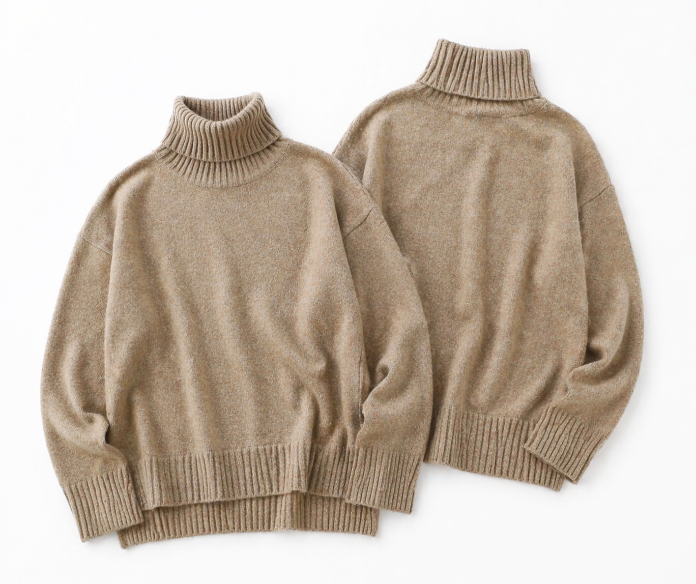 Women’s Ribbed Turtleneck Pullover Sweater – Relaxed Layer