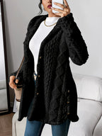 Adriana™ plush hooded cardigan by Les Odettes featuring soft fabric, cozy hood, and relaxed fit in a stylish, comfortable design.