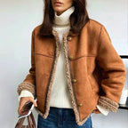 Elegant Audrey™ timeless jacket by Les Odettes, shown in a neutral fabric with classic tailored design and subtle detailing.