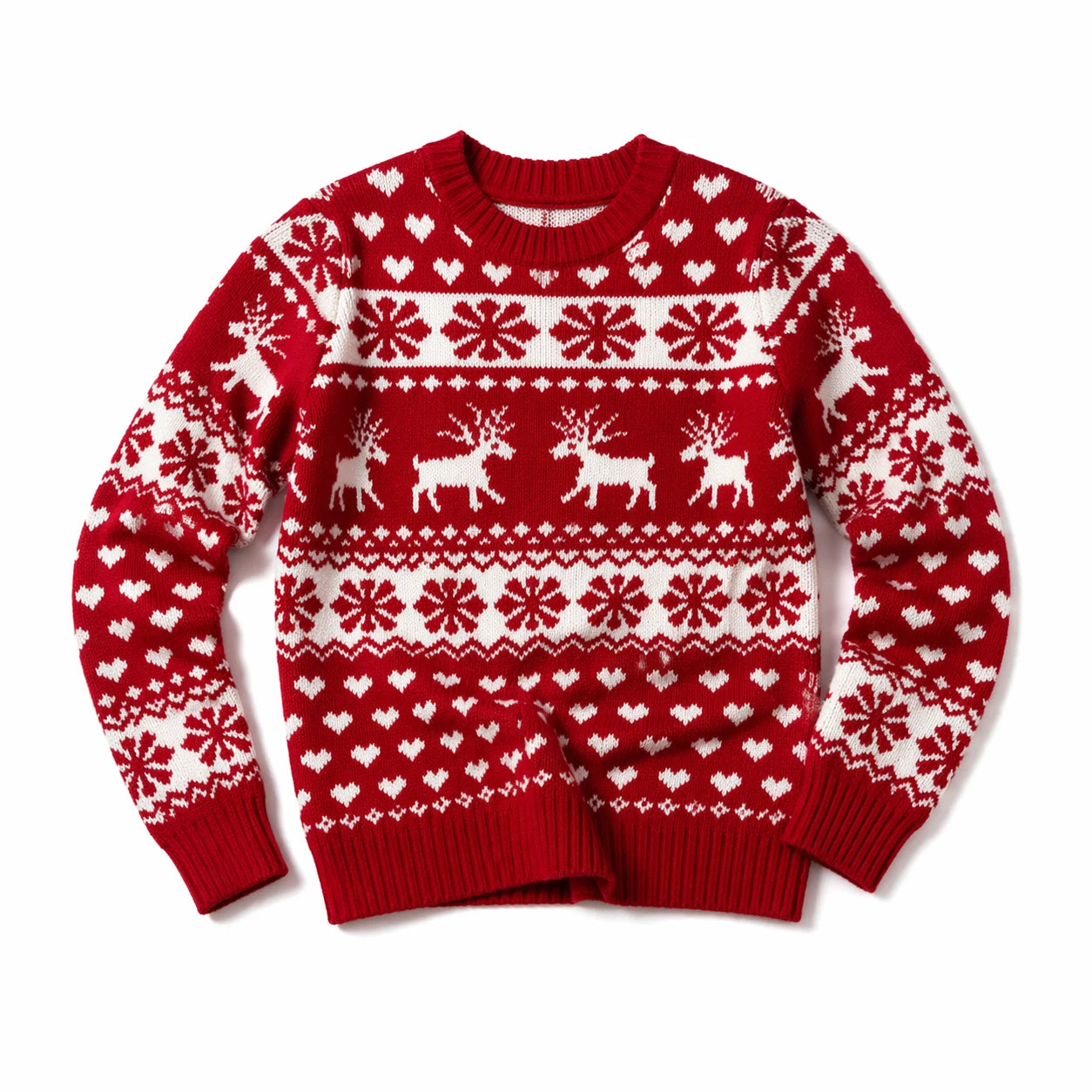 Women’s Christmas Reindeer Knit Sweater – Festive Holiday Pullover