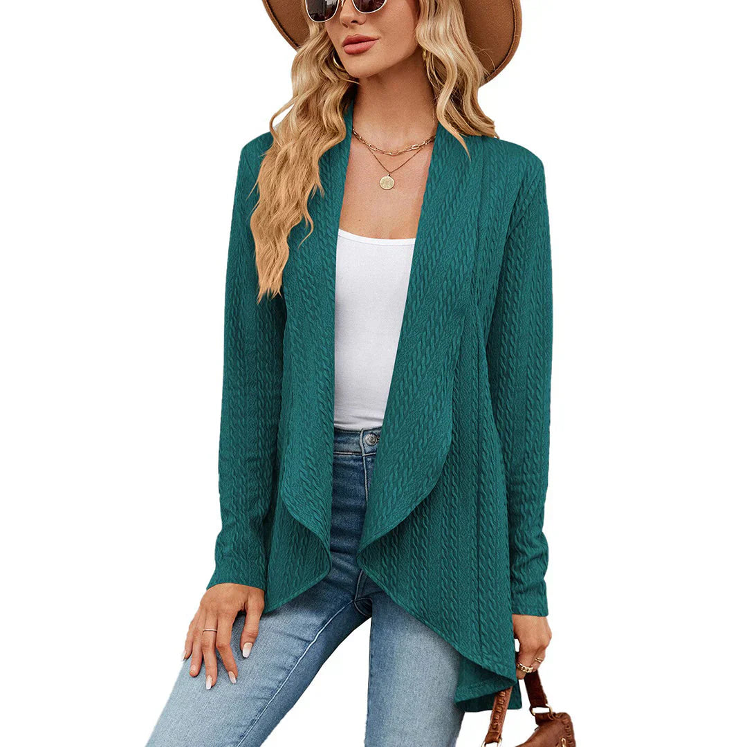 Women’s Open-Front Autumn Cardigan – Soft Knit Layer
