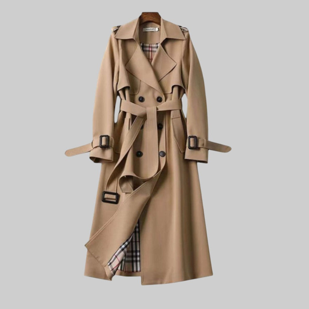 Aleah™ Classic Trench Coat by Les Odettes, shown in Jakarta fabric, featuring a tailored silhouette and double-breasted design.