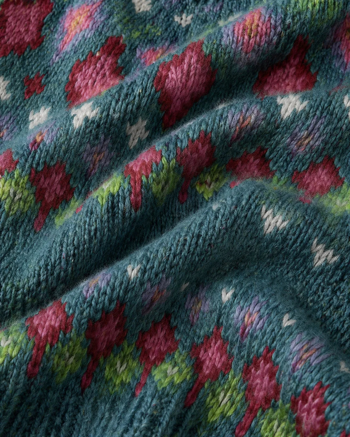 Women’s Printed Wool-Like Sweater – Relaxed Seasonal Pullover