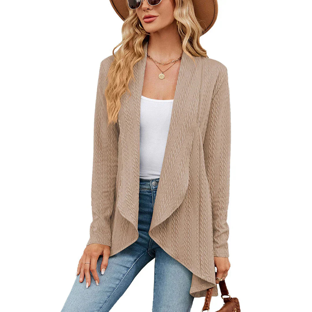 Women’s Open-Front Autumn Cardigan – Soft Knit Layer