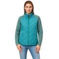 Quilted Hybrid Jacket Knit Sleeves Lightweight Insulated
