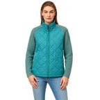 Quilted Hybrid Jacket Knit Sleeves Lightweight Insulated