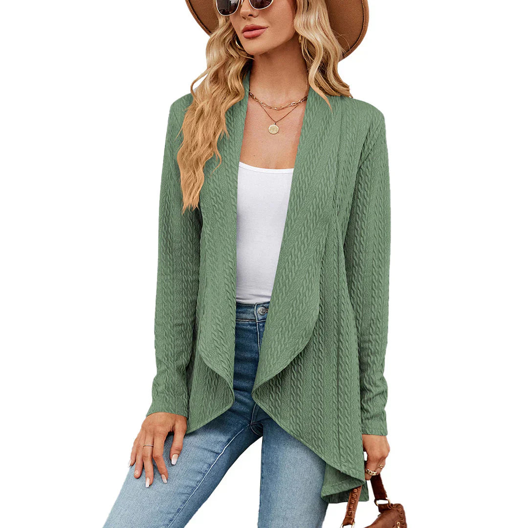 Women’s Open-Front Autumn Cardigan – Soft Knit Layer