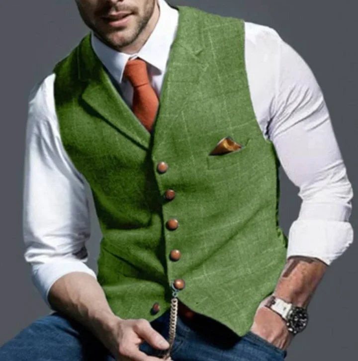 Men’s Formal Waistcoat Vest – Classic V-Neck Suit Vest for Business & Events