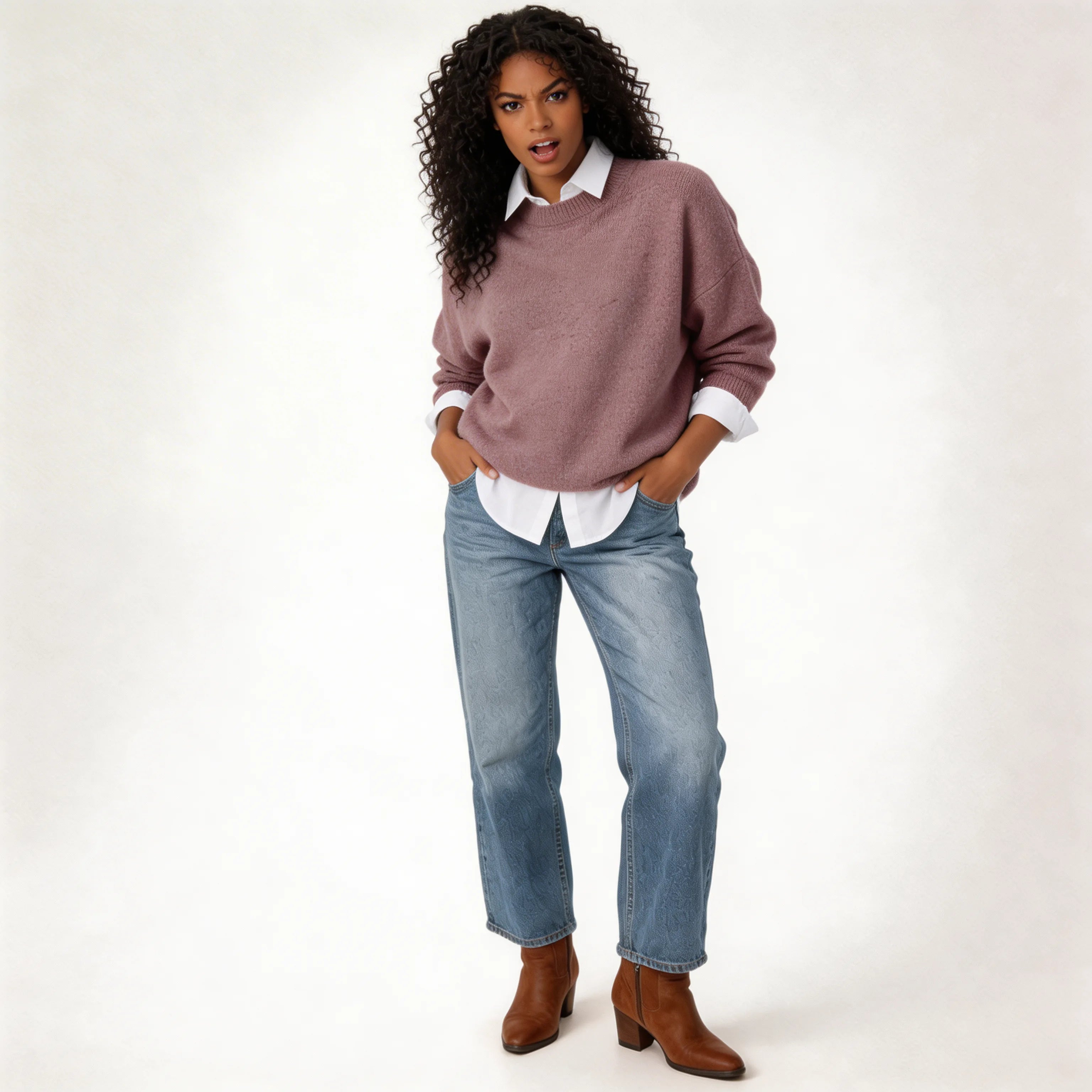 Women’s Classic Knit Sweater – Standard Pullover Layer