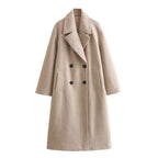 Ramona™ elegant coat by Les Odettes, shown in a stylish, tailored design with a classic collar and button closure.