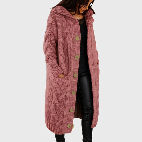 Les Odettes Cadence™ Elegant Cosy Coat shown in soft fabric with a tailored fit and classic collar, displayed on a neutral background.