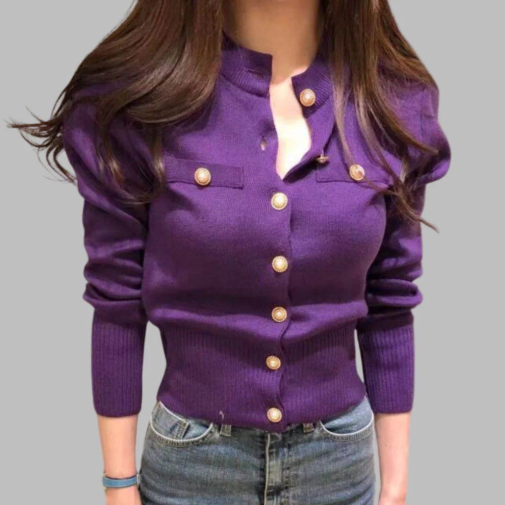 Women’s Lightweight Summer Knit Cardigan – Button Style