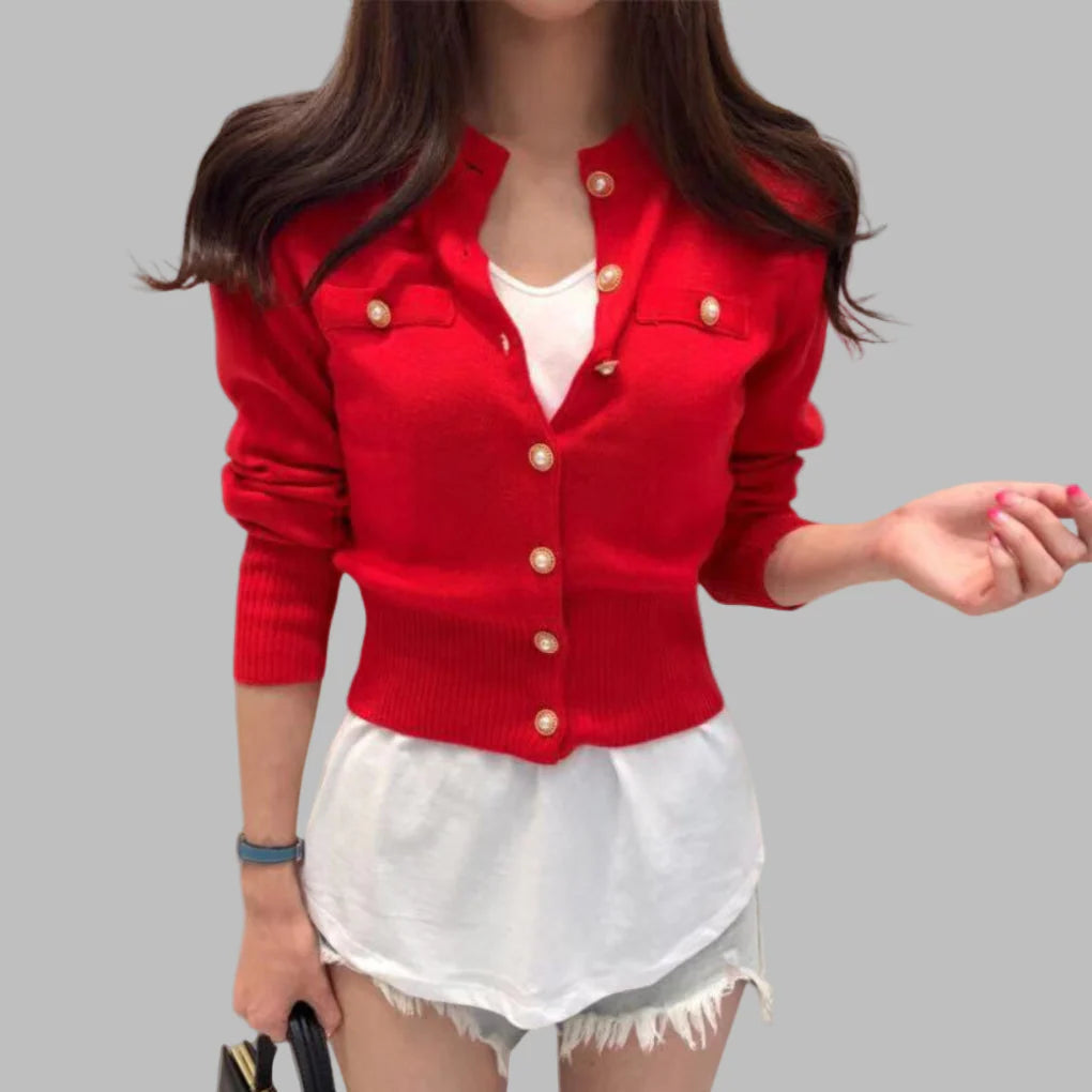 Women’s Lightweight Summer Knit Cardigan – Button Style
