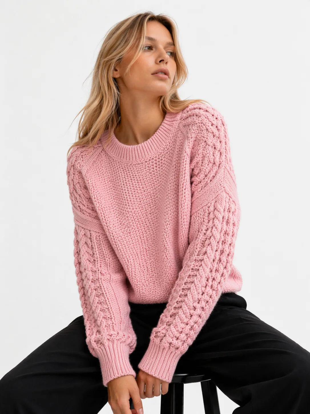 Women’s Warm Knit Sweater – Relaxed Casual Layer