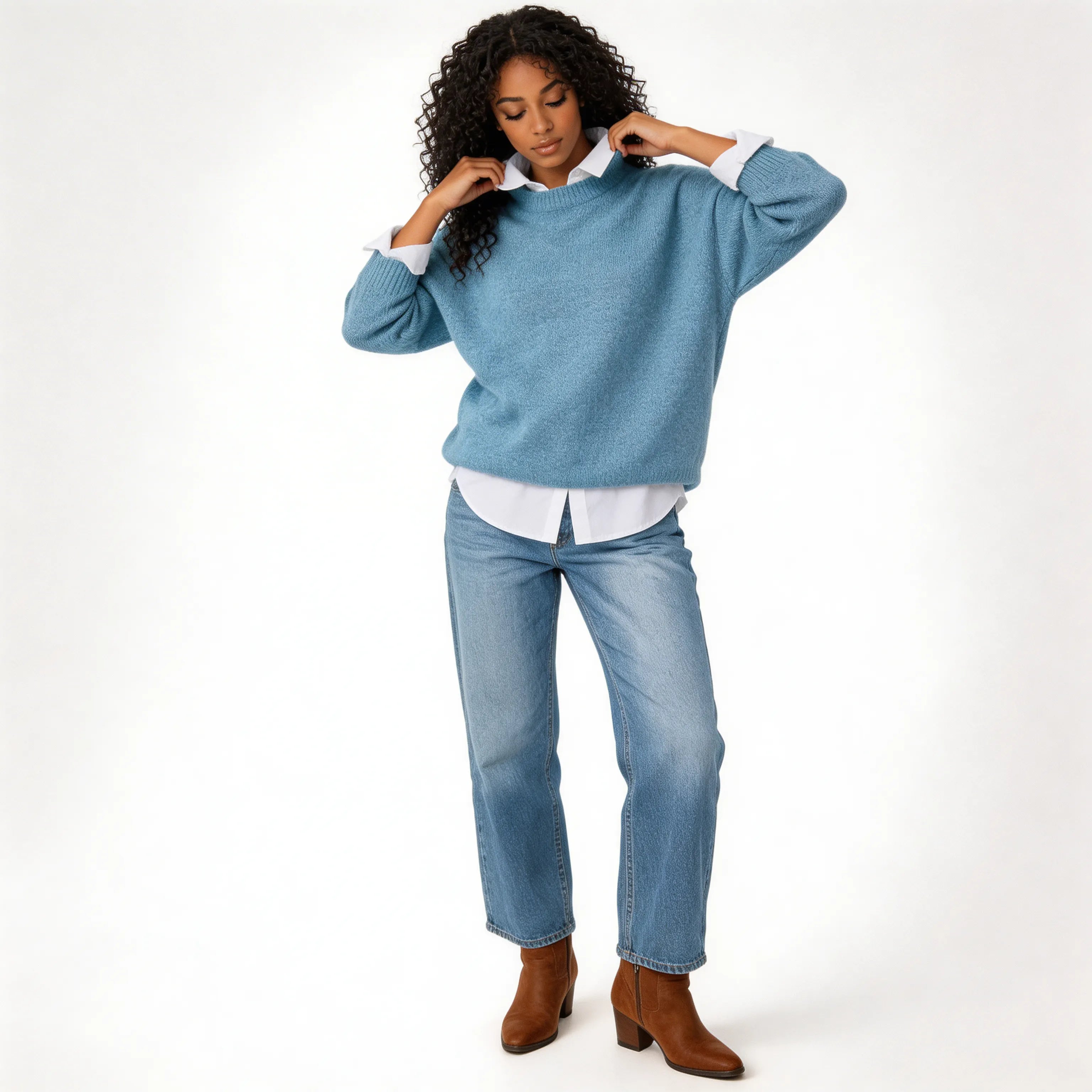 Women’s Classic Knit Sweater – Standard Pullover Layer